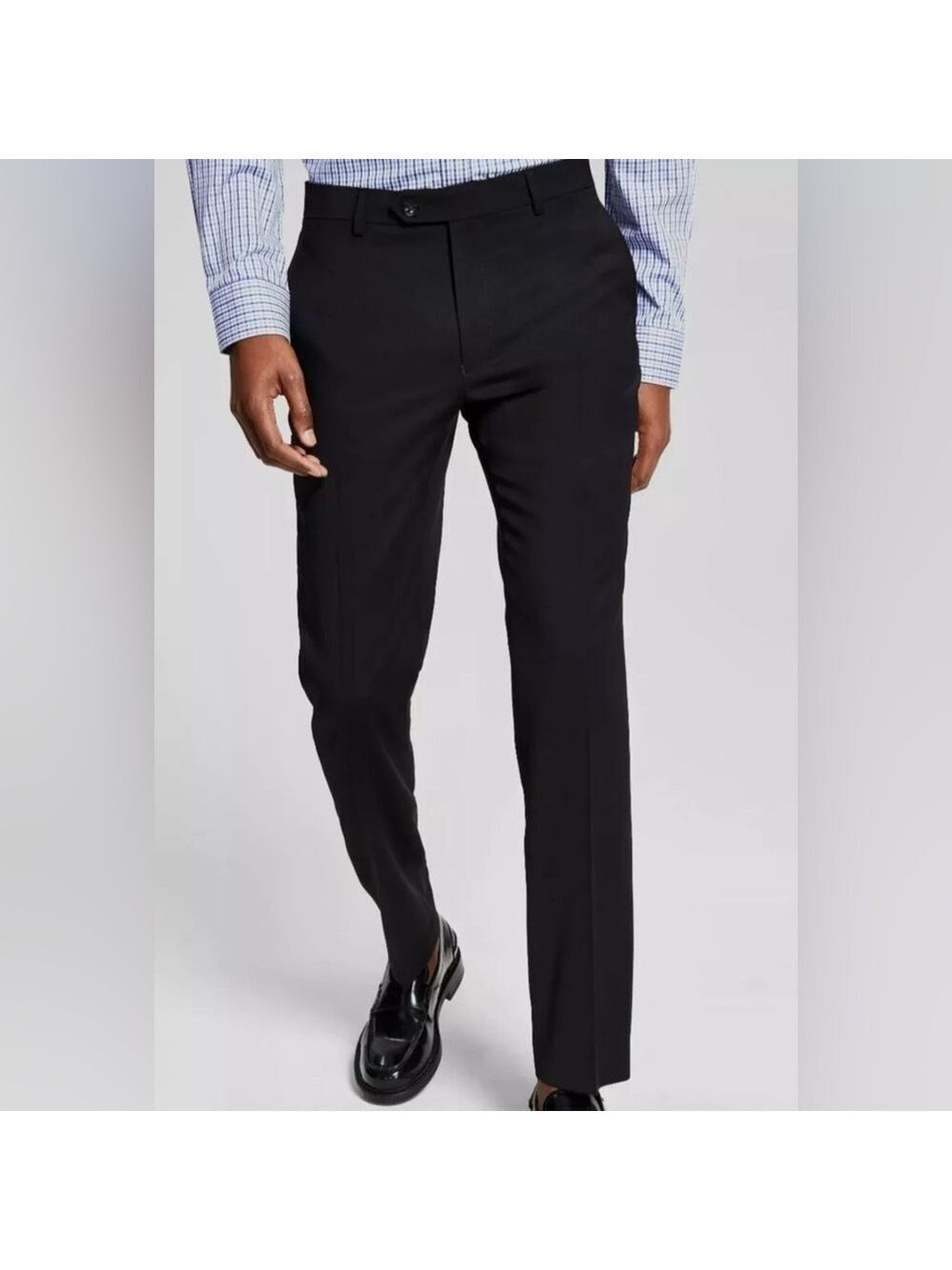 TOMMY HILFIGER Tate Men's Modern-Fit THFlex Stretch Black Suit Dress Pants